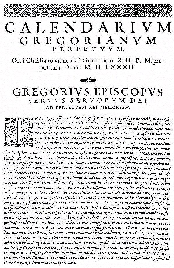 Início do Calendário Gregoriano | Hoje Na História – Clio: História e ...